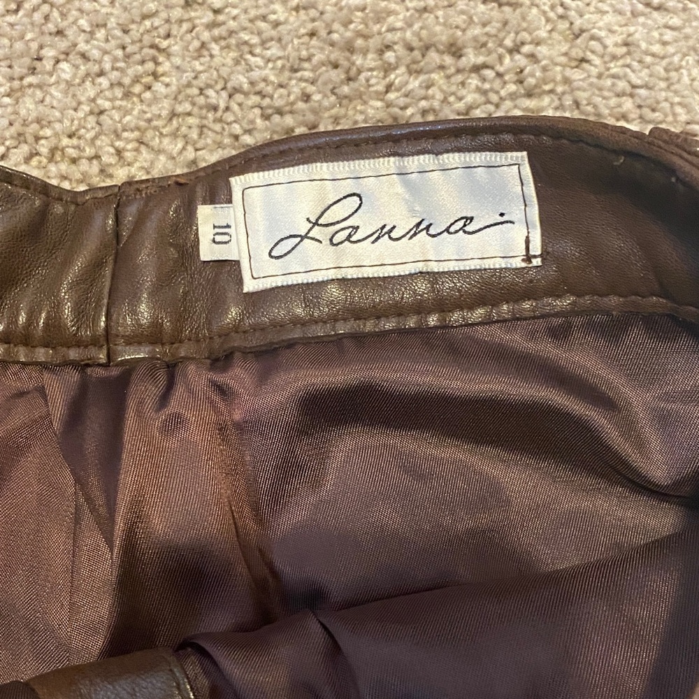 Vintage Leather Lanna pants size 10 Brown - Picture 2 of 16